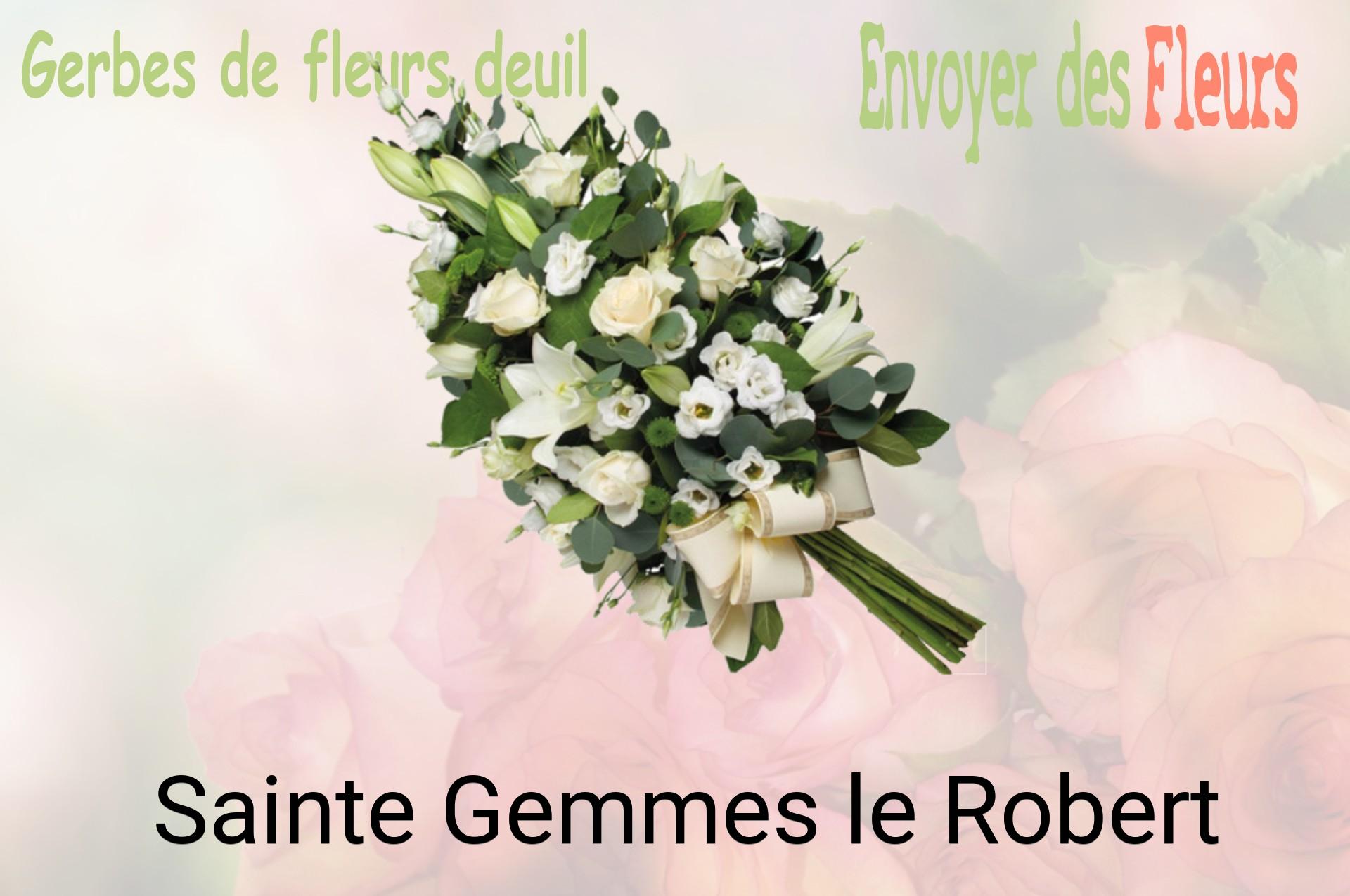 Gerbe de fleurs de deuil livrée à Sainte-Gemmes-le-Robert